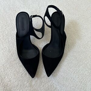 Alexander Wang black suede heels size 40
